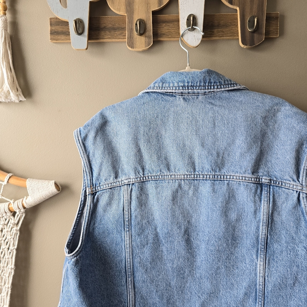 Pilcro Anthropologie Boyfriend Oversized Denim Vest Nwot - Picture 5 of 6